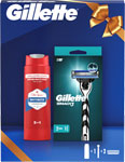 Gillette darčeková sada Mach3 strojček + 2 náhradné hlavice + Old Spice sprchový gél 250 ml - Teta drogérie eshop