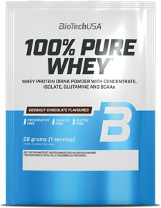 Biotech USA Proteínový prášok 100% Pure Whey Coconut chocolate 28 g