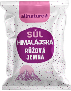 Allnature Himalájska ružová soľ jemná 500 g