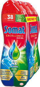 Somat Excellence Duo gél do umývačky riadu 3 x 684 ml