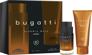 Bugatti darčeková sada Dynamic Move Amber toaletná voda 100 ml, sprchový gél 200 ml