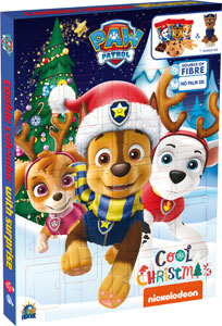 Adventný kalendár s čokoládovou sušienkou a figúrkou Paw Patrol 132 g