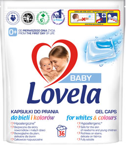 Lovela Baby gélové kapsuly na pranie 36 ks