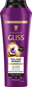 Gliss šampón Full Hair Wonder s kofeínom pre krehké, slabé vlasy 250 ml